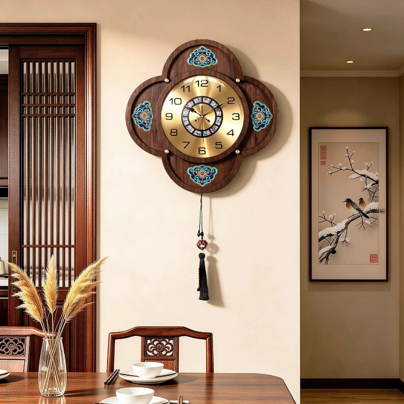 Creative Design Wall Watch Living Room Aesthetic Vintage Chinese Style Clock Wall Nordic Luxury Horloge Murale Room Decorations