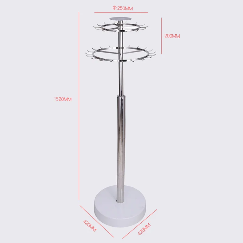 맞춤형 카이니스 360도 회전 벨트 걸이 의상 소품 2단 스탠딩 타이 랙 벨트 디스플레이 스탠드