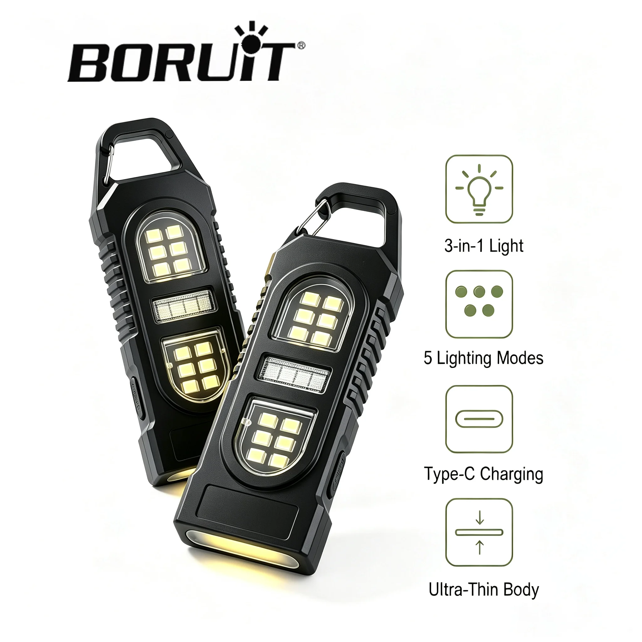 BORUiT Mini EDC 2 шт. 5 режимо – обзор и цена Outdoor Hunting Bike