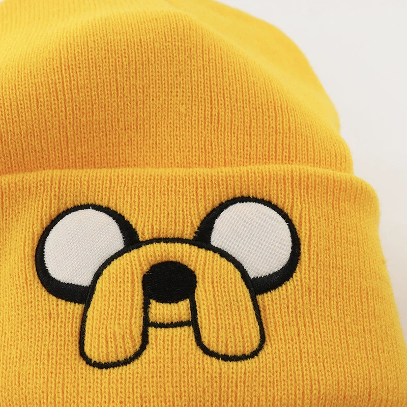 Adventure Time Adult Embroidery Knitted Hats Cartoon Anime Headgear Autumn Cap Winter Hat Student Bonnet Christmas Birthday Gift