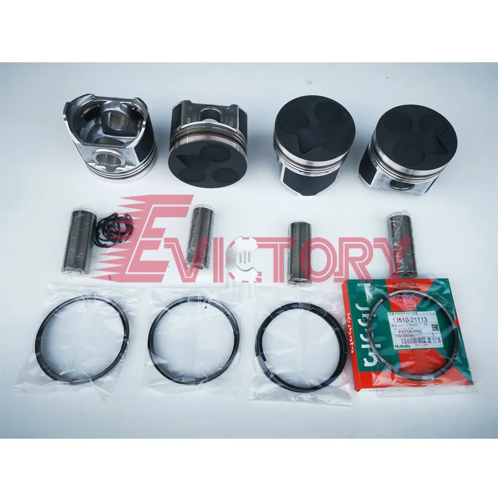 V3600T V3600-DI-T Piston + Ring For Kubota engine Excavator Tractor rebuild piston set