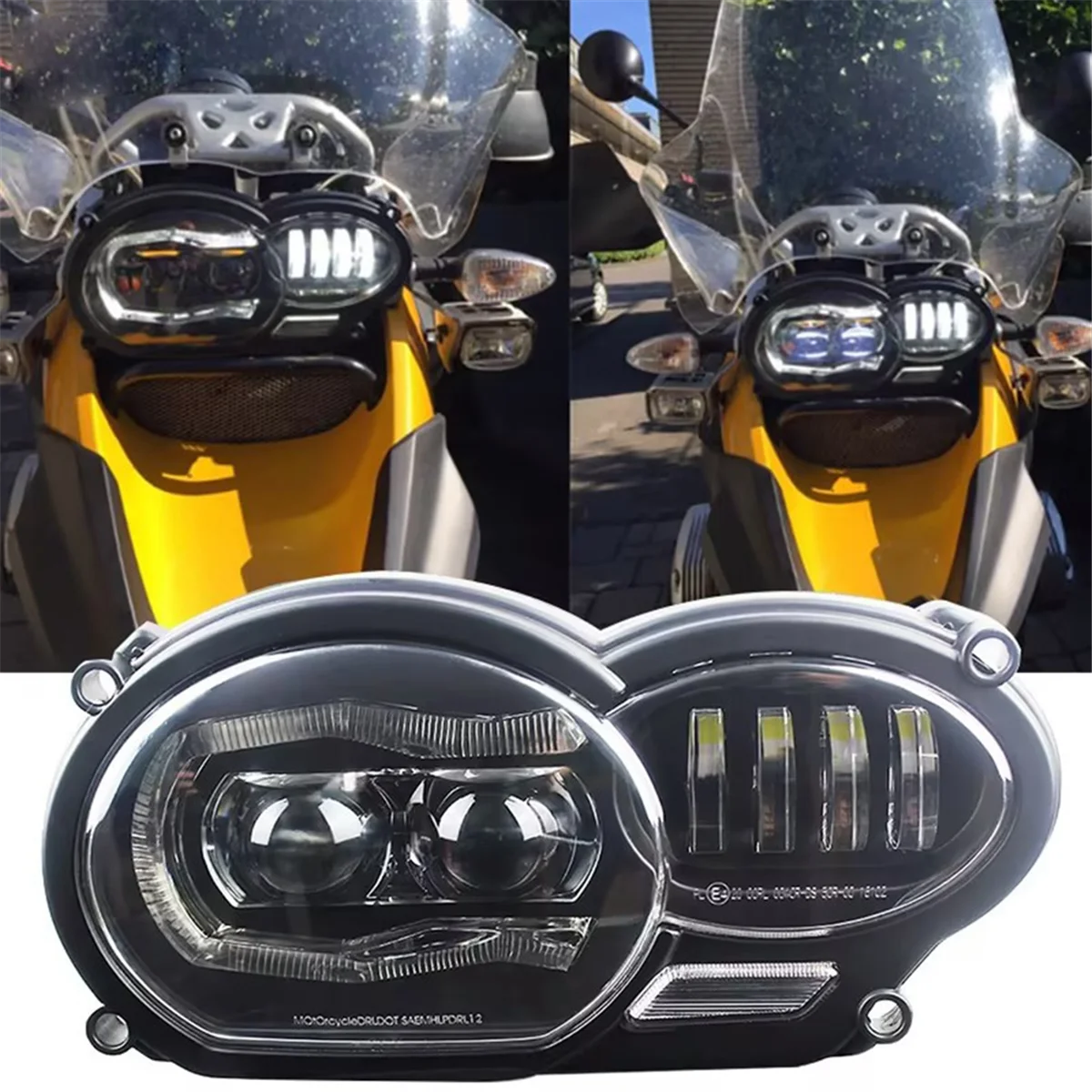 Motorcycle Modified Led Headlight Head Light Lamps Assembly for BMW R1200GS 2004 - 2012 IP67 Waterproof