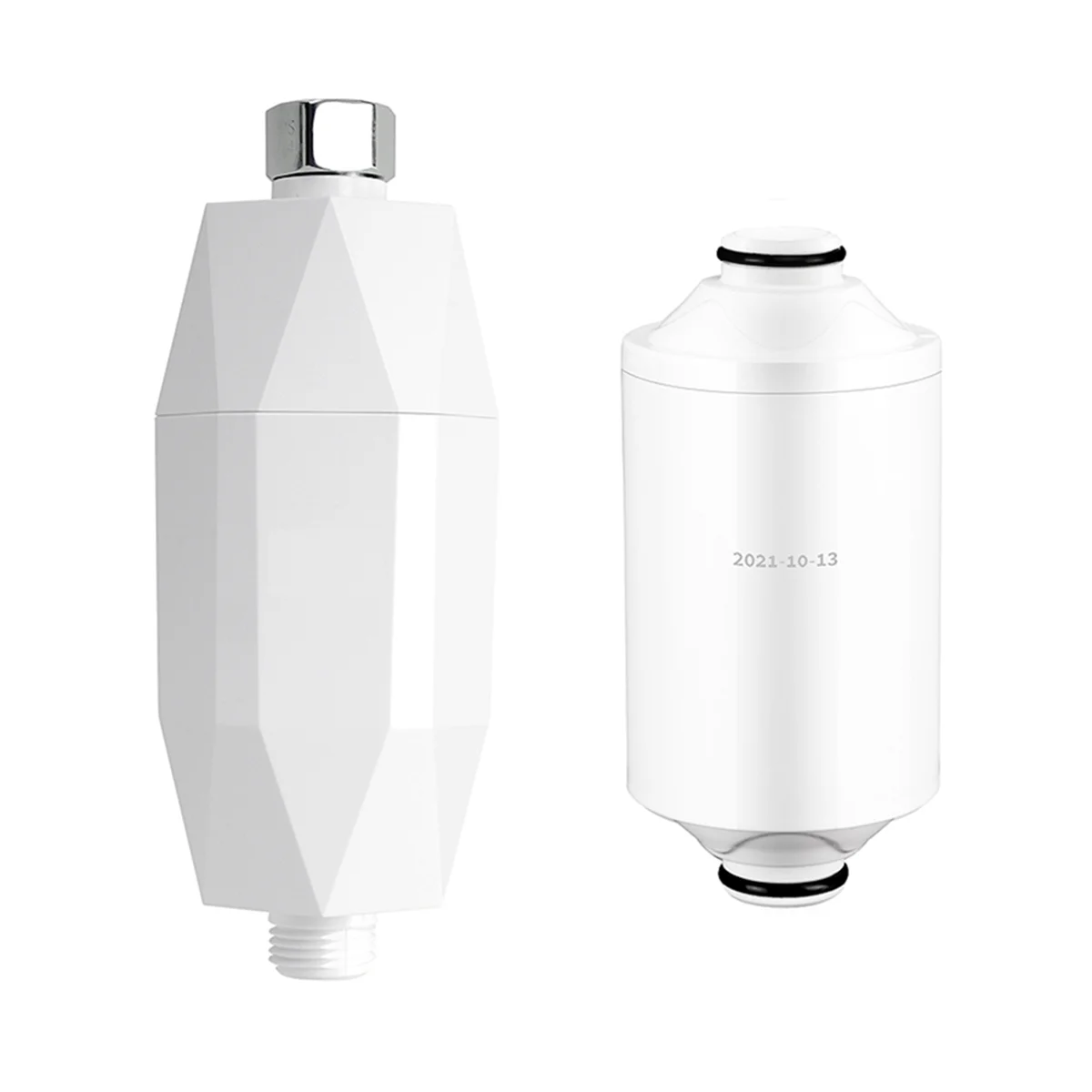 레인 샤워헤드 프리 필터 염소 제거 연수기, 헤어 유연제, 욕실 액세서리, 1 세트