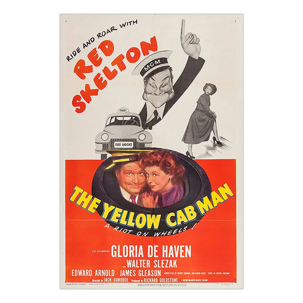 V2350 رجل الكابينة الصفراء خمر الفيلم الكلاسيكي جدار قماش حريري HD المشارك الفن هدية تزيين المنزل #2