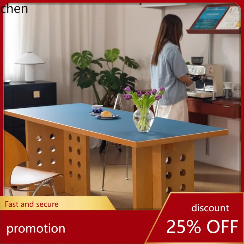 

HTT Yizhou Building Collection | Cross Retro Desk Home Dining Table Computer Study Desk Workbench