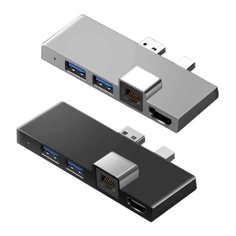 

Док-станция-концентратор AF91-USB3.1 USB-C Gen1 4K -совместимый считыватель карт SD/TF RJ45, преобразователь 6в1 для Microsoft Surface