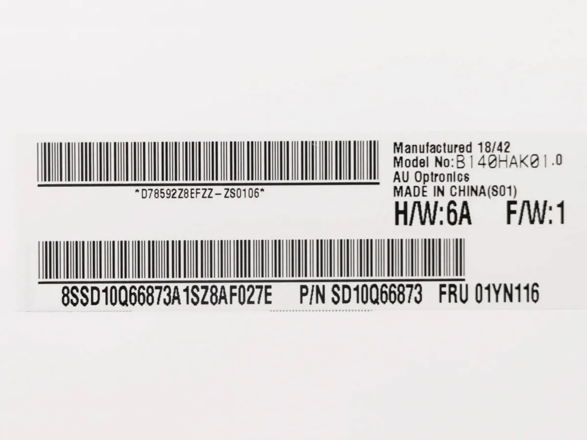 14.0 "IPS Laptop LCD Touch Screen B140HAK01.0 R140NWF5 R1 R140NWF5 R6 Para Lenovo ThinkPad T470P T470S T470 T480 T480S EDP 40Pin