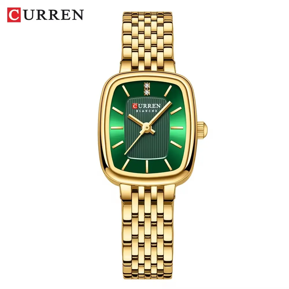 

Curren 9093 Fashion Golden Quartz Watches Women Elegant Bracelet Stainless Steel Strap Ladies Simple Watch Gifts reloj mujer