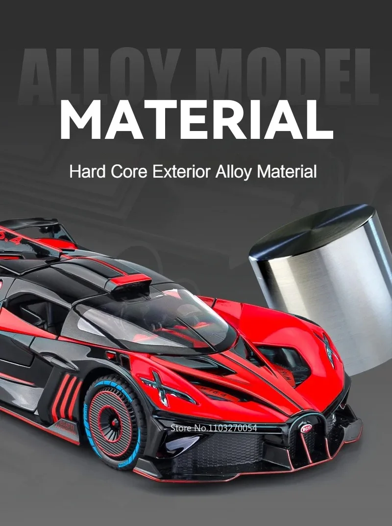 1:24 Bolide Revuelto Legierung Modell Diecast Auto Spielzeug Türen Geöffnet Sound Licht Zurückziehen Miniatur Fahrzeug Junge Erwachsene Geburtstag Geschenk – Detail 4