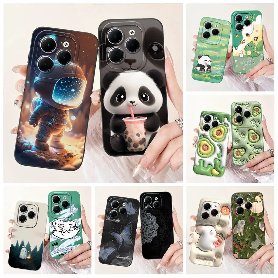 For Tecno Spark 20 Pro Case KJ6 New Cute Astronaut Soft Silicone Phone Cover For Tecno Spark 20 Pro Plus KJ7 Spark20 Pro+ Bumper