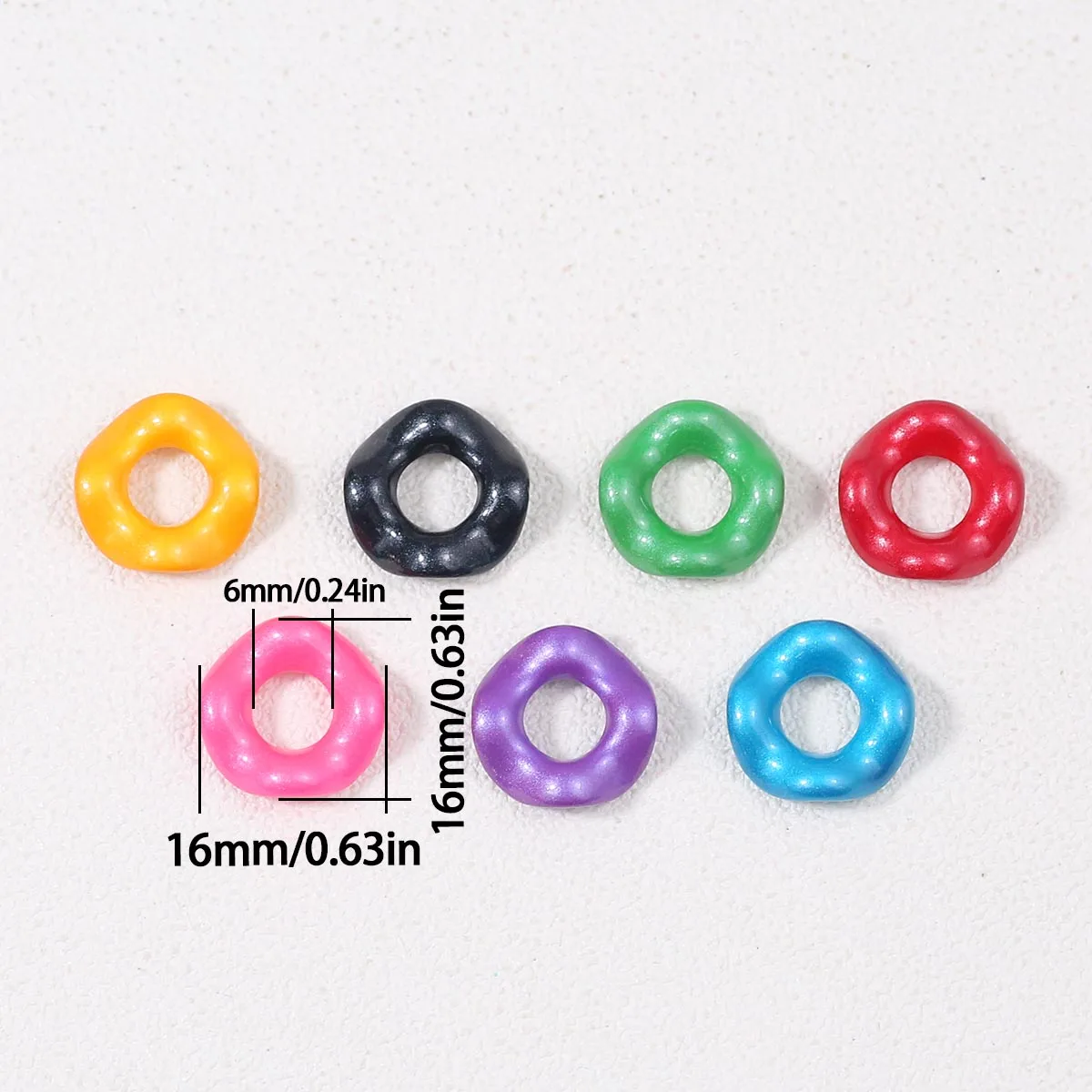 10/20Pcs 16Mm Mixed Color Acrylic Wave Flower Spacer Loose Beads For Jewelry Bracelets Necklace Pendants Making DIY Accessories