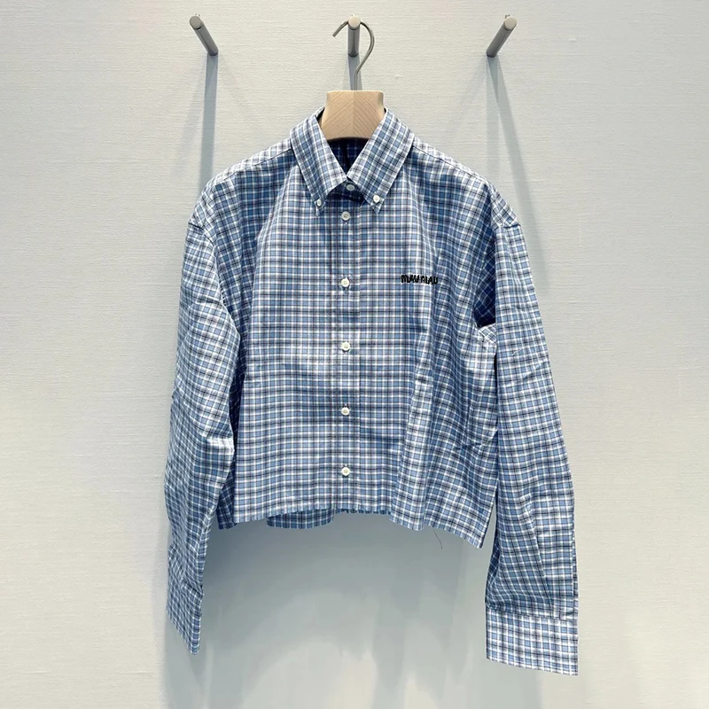 

Синяя клетчатая куртка Jaet ort Casual Sle, женская корейская мода премиум-класса, свободная посадка, длинный воротник-свеч, защита от ультрафиолета