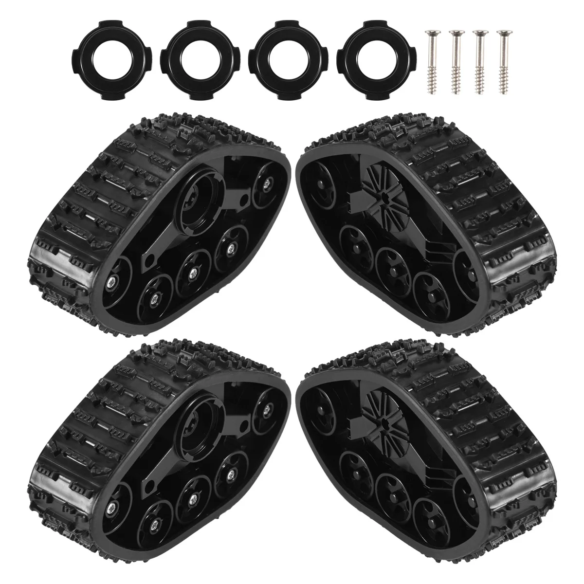 4Pcs Upgrade Track Wheels Spare Parts for 1/16 WPL B14 B24 C14 C24 Truck RC Car Accessories Upgrade Spare Parts RC Car Parts