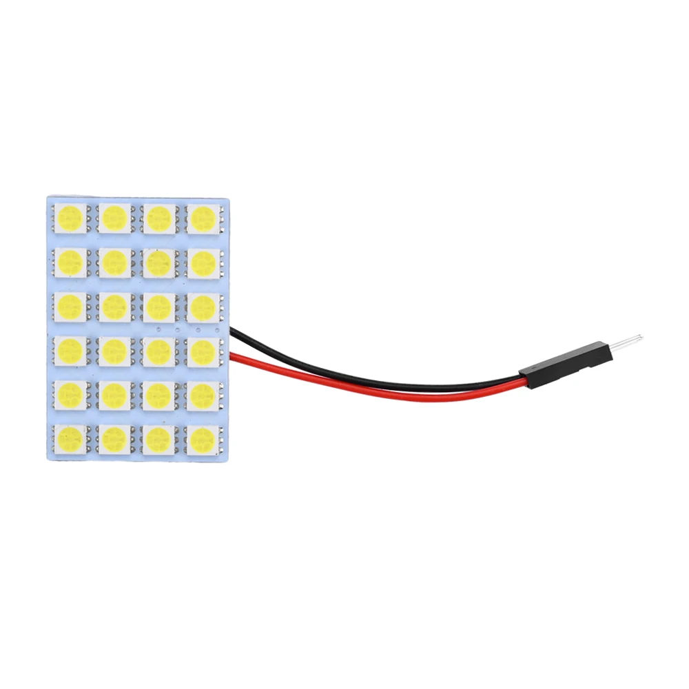 T10 5050 LED Interior Panel Car White Light Reading Lamp Universal Car Trunk Roof Dome Bulb 6 9 12 24 SMD Lights DC 12V