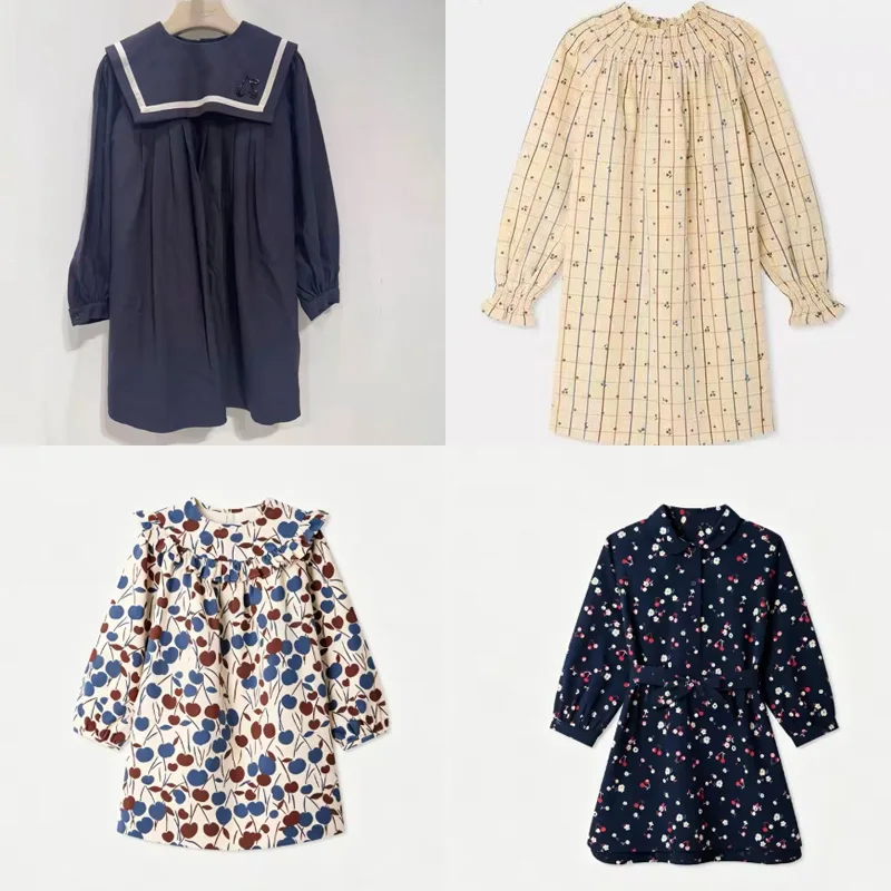 Pre-sale(ship September) 2026 New BP Dress Autumn Kids Clothes for Girls Baby Kids Cotton Dress Size 3y-16y Children Clothing