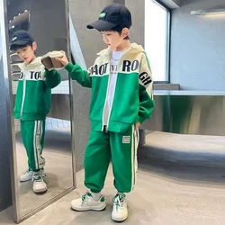 Children's Spring and Autumn Set 2025 New Mid sized Handsome Boy Sports And Leisure Two-piece Set