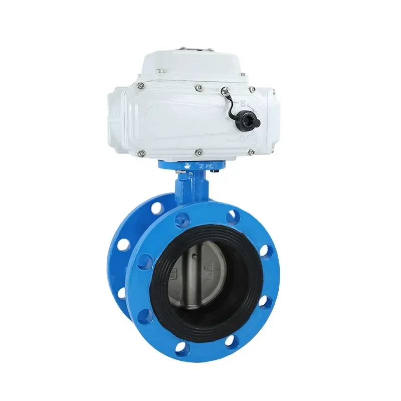 for Electric Flange Butterfly Valve D941X-10/16Q Fire Water HVAC Soft Seal AC220V