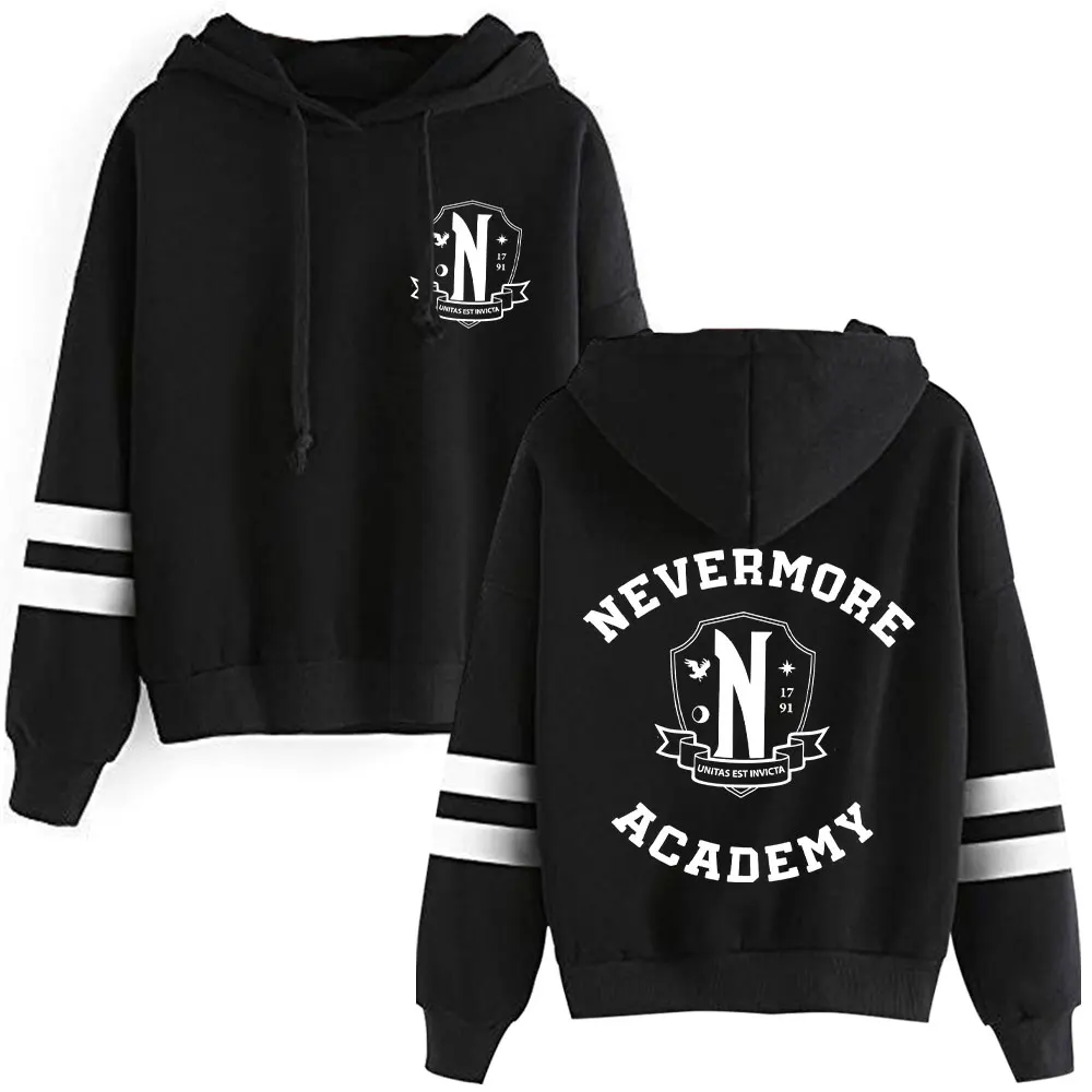 

Nevermore Academy с капюшоном Среда Адам, толстовка без карманов на шнурке, мужской/женский уличный пуловер