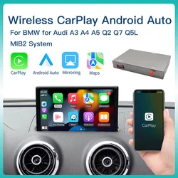 AUTOABC bezprzewodowy Apple CarPlay Android interfejs dla Audi A1 A3 Q2 Q3 8Pcarplay AirPlay lustro Link multimedialna kamera tylna