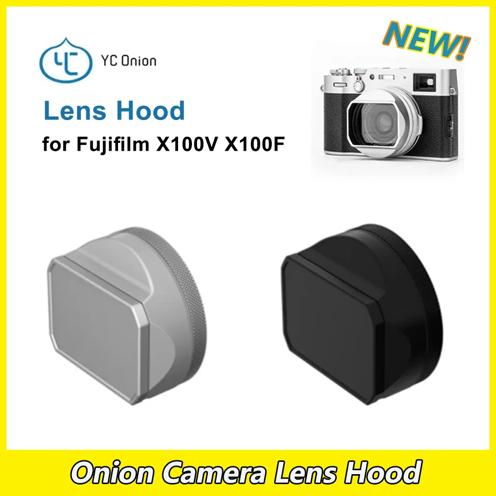Osłona obiektywu YC cebula do Fujifilm X100V X100F z pierścień pośredniczący 49mm ze stopu aluminium akcesoria do kamery czarnego srebra
