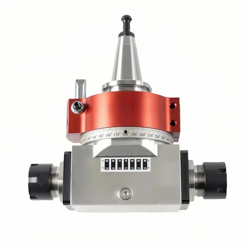 Dual Output CNC Machining Center Bidirectional Angle Head ER25 Straight Angle Head for Woodworking Machinery Parts