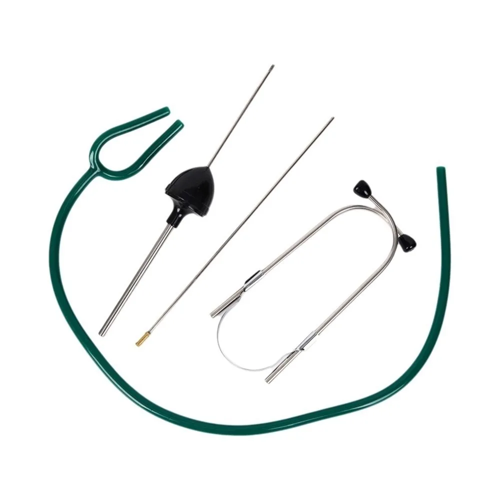 Extended Probe Cylinder Stethoscope Stainless Steel Hearing Tool Auto Repair Stethoscope Noise Detection Diagnostic Hearing Tool