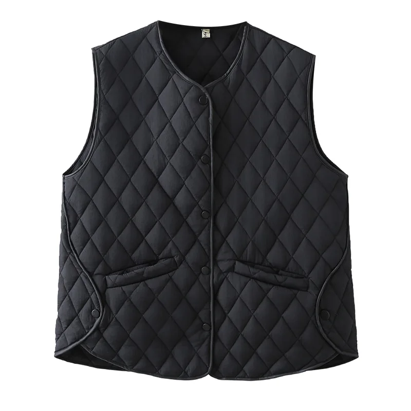 

XXXXL модные женские парки больших размеров, новый осенне-зимний простой легкий стеганый жилет 372