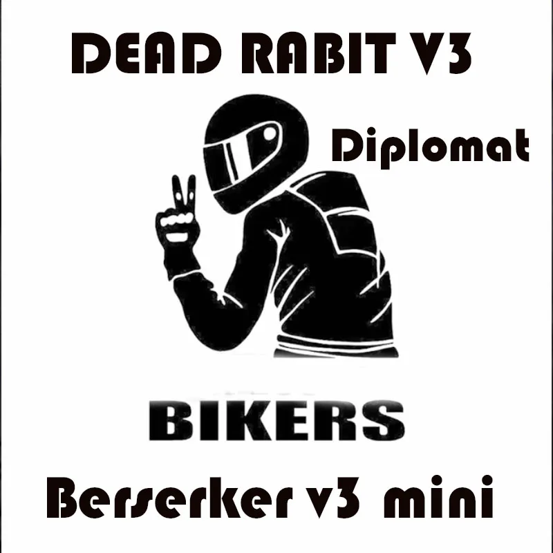 DIY motorcycle parts 3D Biker Sticker for Diplomat DEAD RABIT V3 Dvarw mtl fl cl On Car Motorcycle Stickers and Decals Supplies