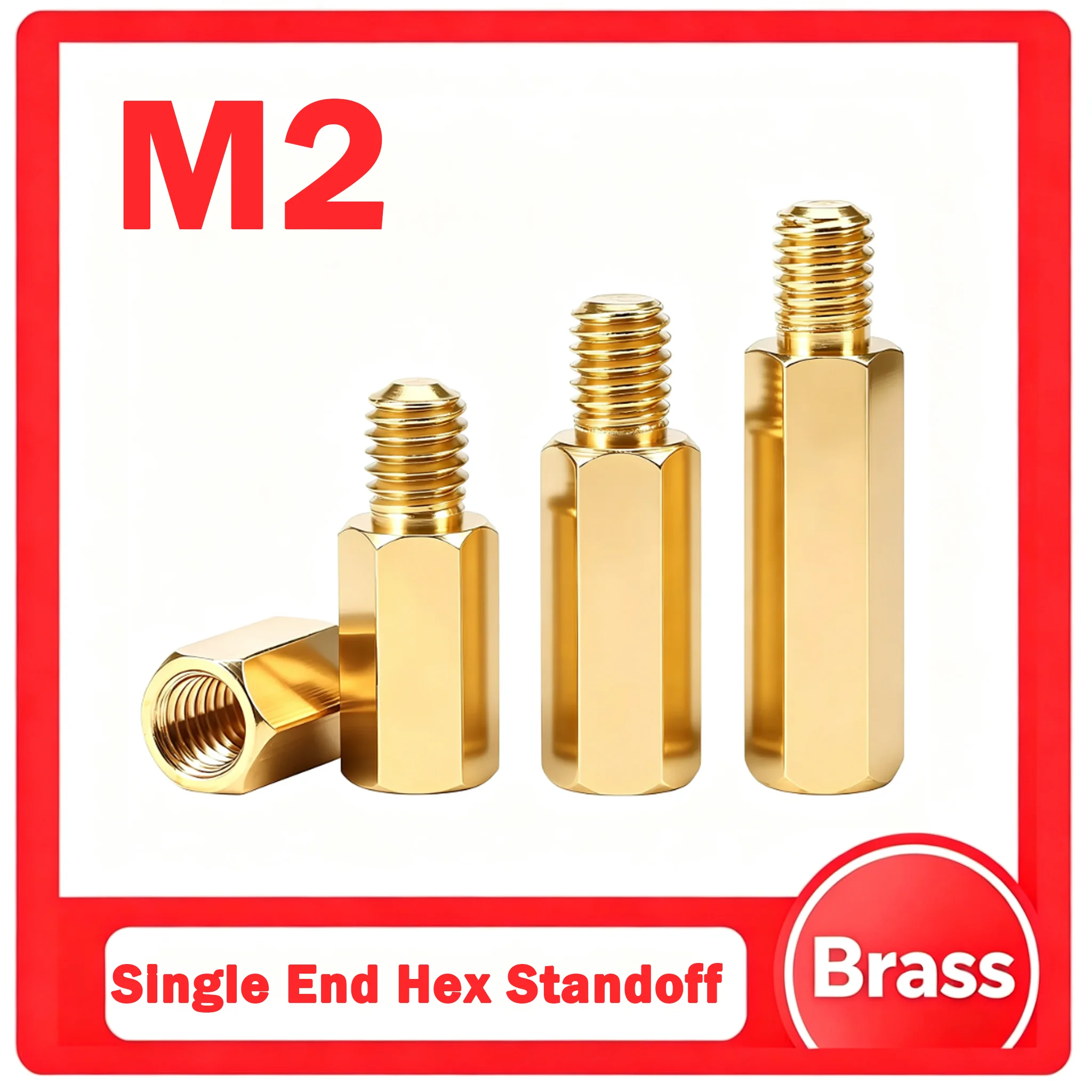 M2 Hex Brass Male Female Motherboard Standoff Mount Thread Board Rack Stud Threaded Pillar PCB Column Spacer Screw 25-50pcs