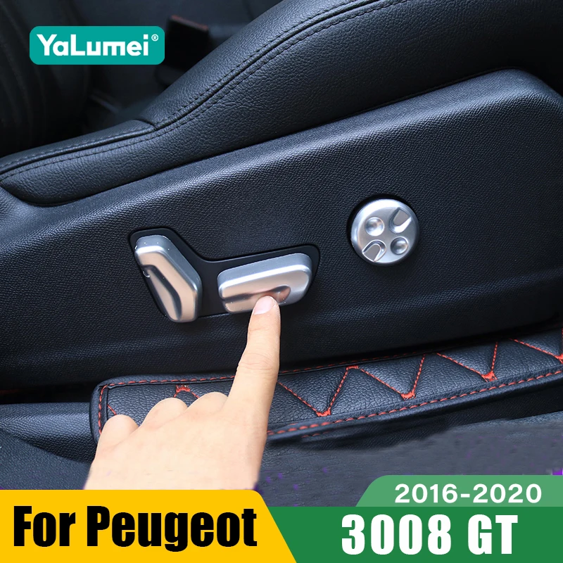 

Для Peugeot 3008 GT 2016 2017 2018 2019 2020 3008GT ручка регулировки автомобильного сиденья, накладка, аксессуары