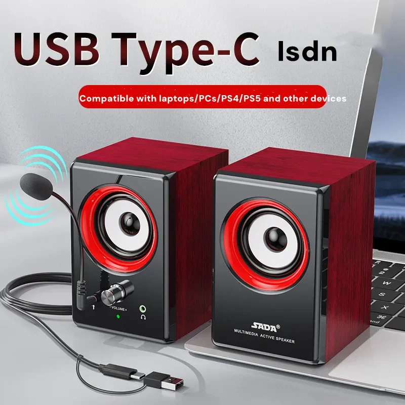 Speaker Bluetooth baru Desktop kabel komputer Desktop Audio 2.0 Speaker Multimedia/Subwoofer Audio Speaker kecil praktis