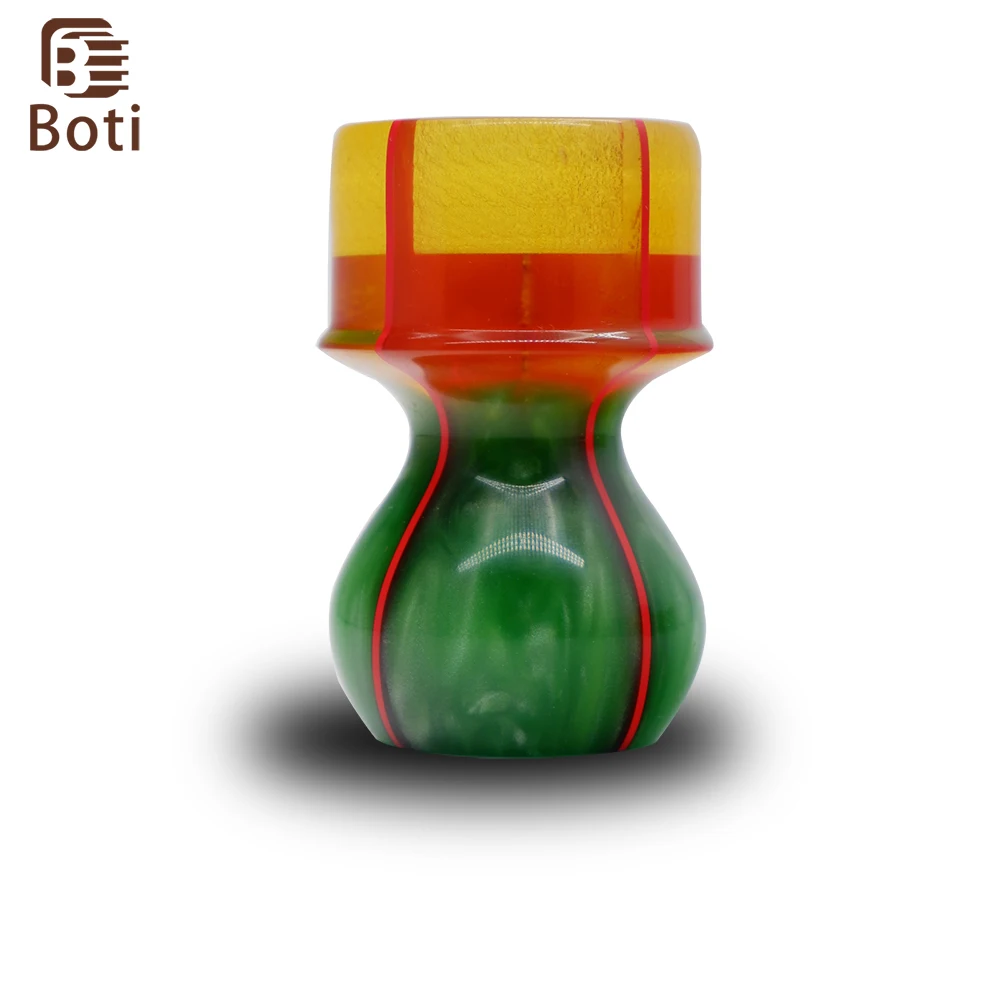 

Boti Brush Wet Shave Red Cross Green Resin Grooming Beard Tool for Use with Badger Hair Knot