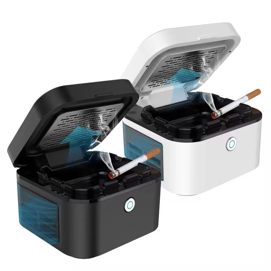

Ashtray, Multifunctional Ashtray, Ash Purifier, HEPA Filter Reduces Smoke, USB Rechargeable, For Home, Car or Office Combo Pack