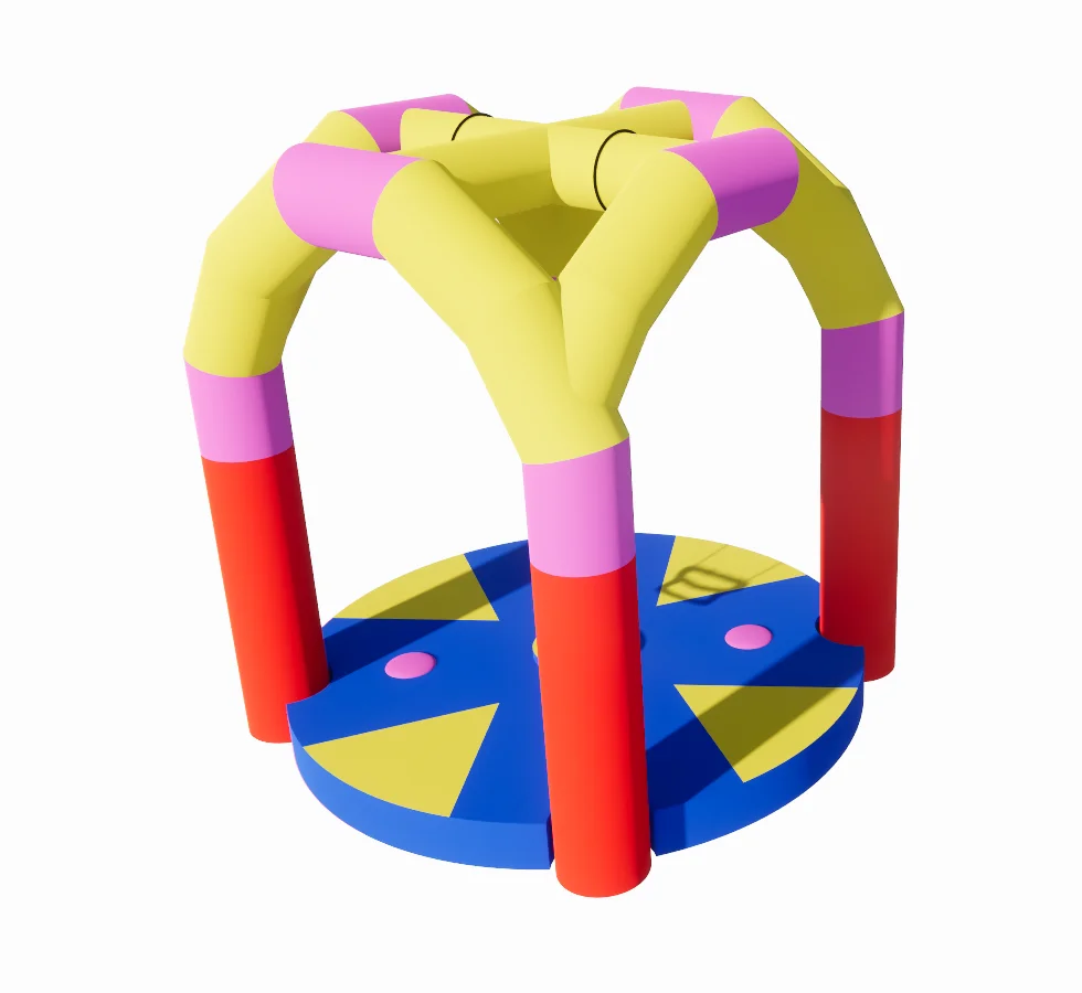 Inflatable Bungee Trampoline, 4 Person Commercial Jumper for Outdoor Events, Amusement Park Bounce House, Fun Interactive Game