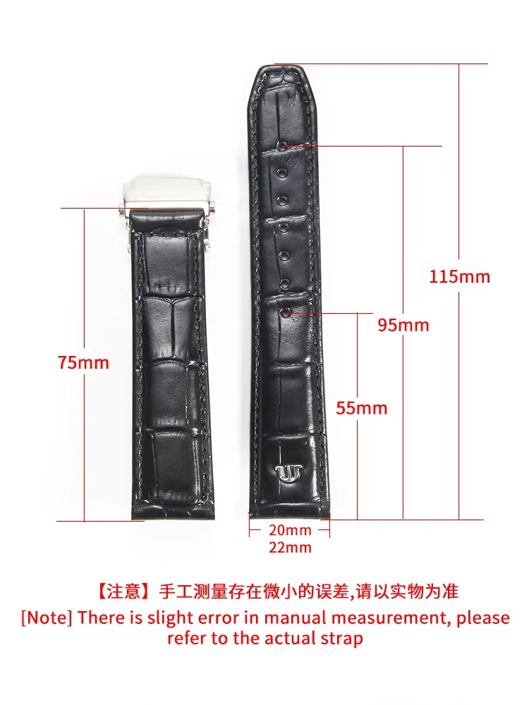 حزام ساعة رجالي من جلد البقر الأصلي لسلسلة موريس لاكروا بونتوس ليه كلاسيكس حزام ساعة رائع قابل للتنفس مقاوم للعرق 20 22 مللي متر