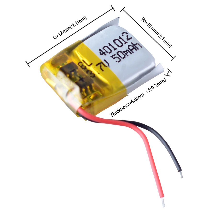 10Pcs 301012 501012 601012 401012 401012P 3.7V 50mAh 리튬 폴리머 리튬 충전식 Lipo 배터리