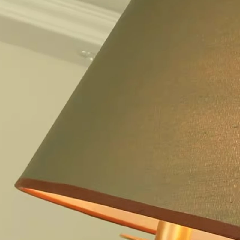 الأمريكية الأسود/الذهب الحديد المطاوع قلادة أضواء استدارة النسيج مصابيح معلقة غرفة المعيشة غرفة نوم مطعم المطبخ الثريا