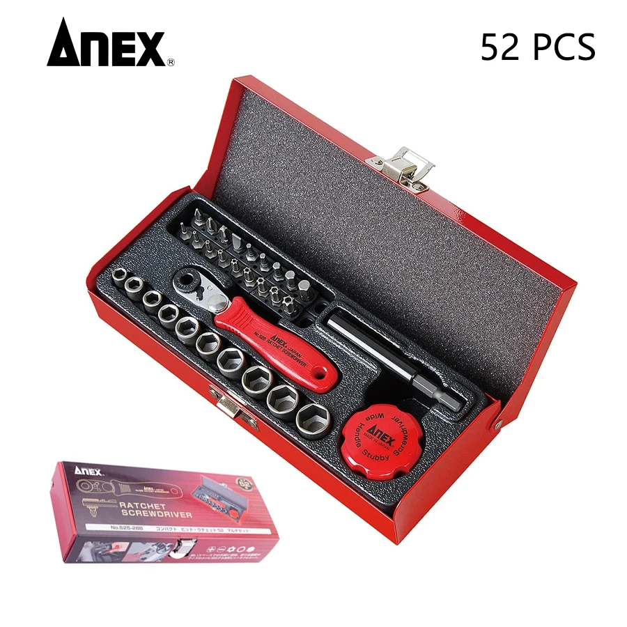 ANEX 52 in 1 Ratchet Screwdriver Set 1/4 \