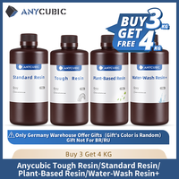 ANYCUBIC 3D Printer Resin 405nm For LCD 3D Printing Curing Liquid Resin UV Resin Water-Wash ECO Tough Resin Buy 3 KG Get 4 KG