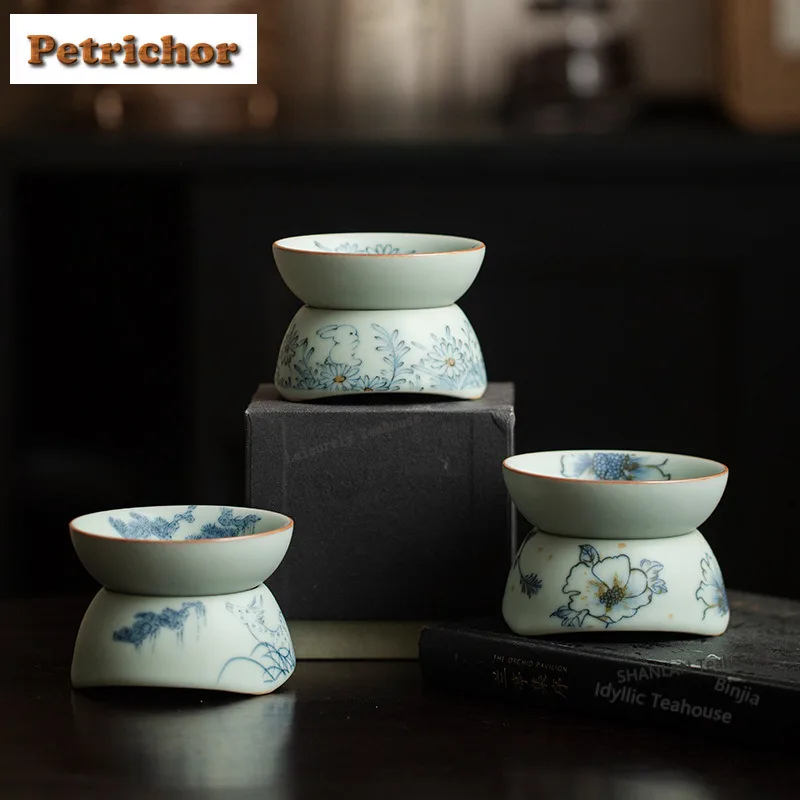 

Синий и белый сепаратор для чая, инфузор, древнее ситечко для чая, дозатор, бытовой фильтр для заваривания чая, чайная посуда, аксессуары для рукоделия