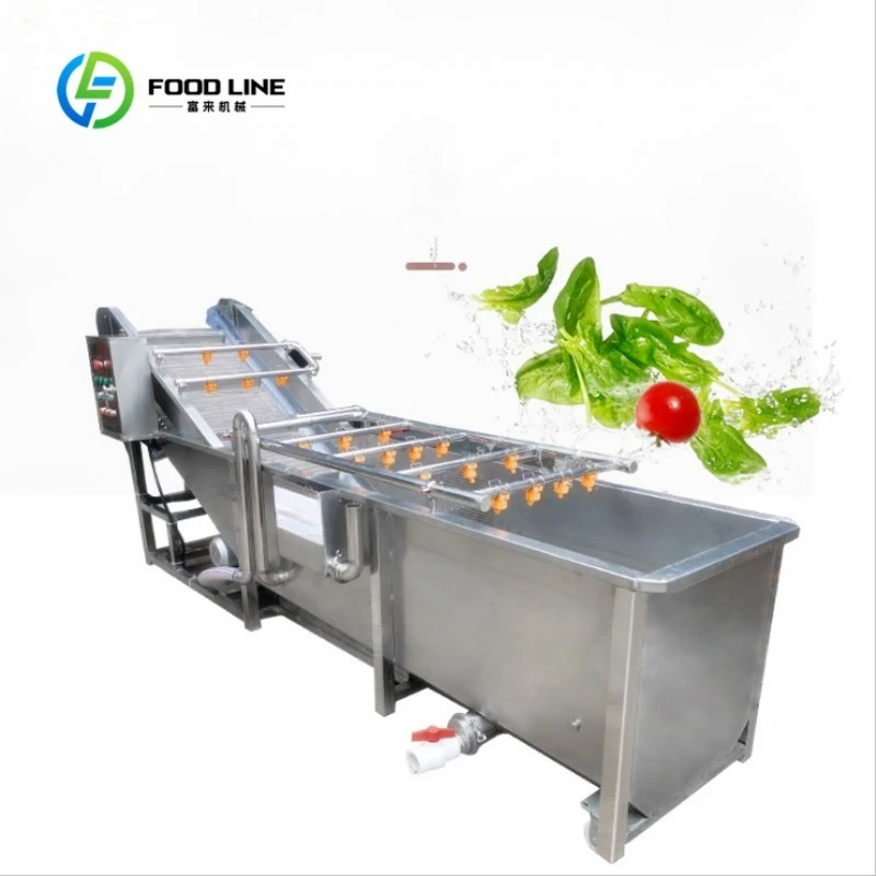 Customized Electric Vegetable Washing Machine With Combined Rollers Filter Net  Easy To Clean for Vegetable Processing Line