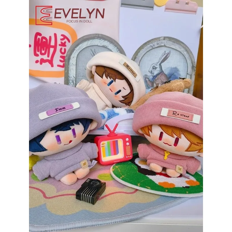 Evelyn 20CM Vestiti per bambole in tinta unita Vestito Morbido maglione lavorato a maglia Cappello Vestire Gioco Amore e spazio profondo Abbigliamento per bambole in cotone Regalo