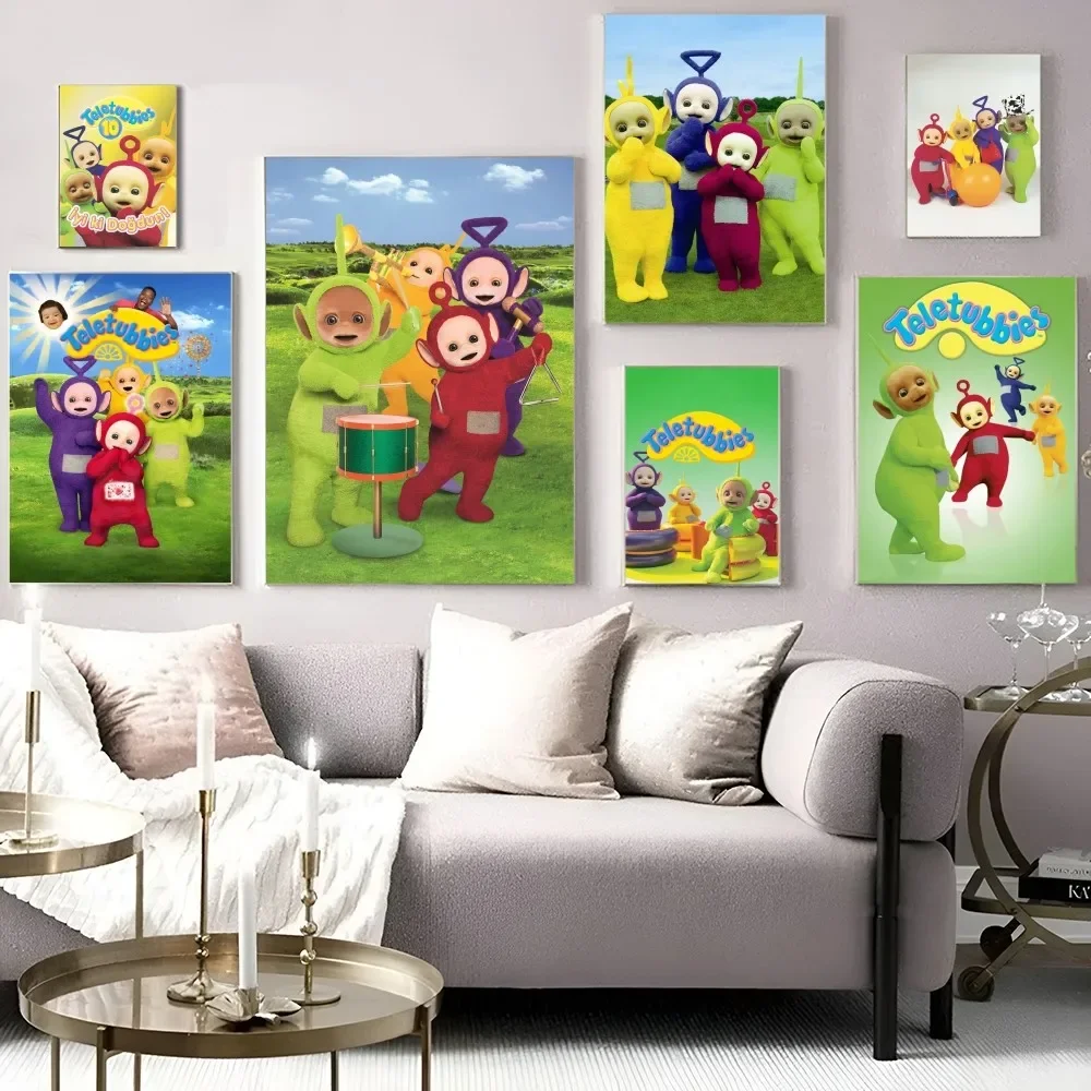 Funny T-teletubs toy bies DIY Sticky Poster Waterproof Paper Sticker Coffee House Bar Home Decor