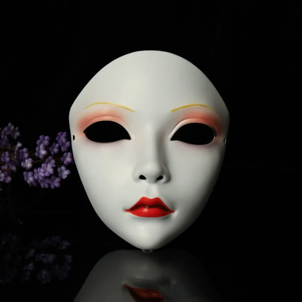 

Performance Full Face Cosplay Geisha Mask Flower Dress Up Hanfu Cosplay Mask Funny Spooky Japanese Mask Toy Show