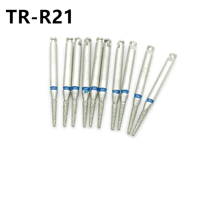 

10pcs Dental Lab Diamond Burs Drill For Low Speed Contra Angle Handpiece Dentist Tool TR-R21