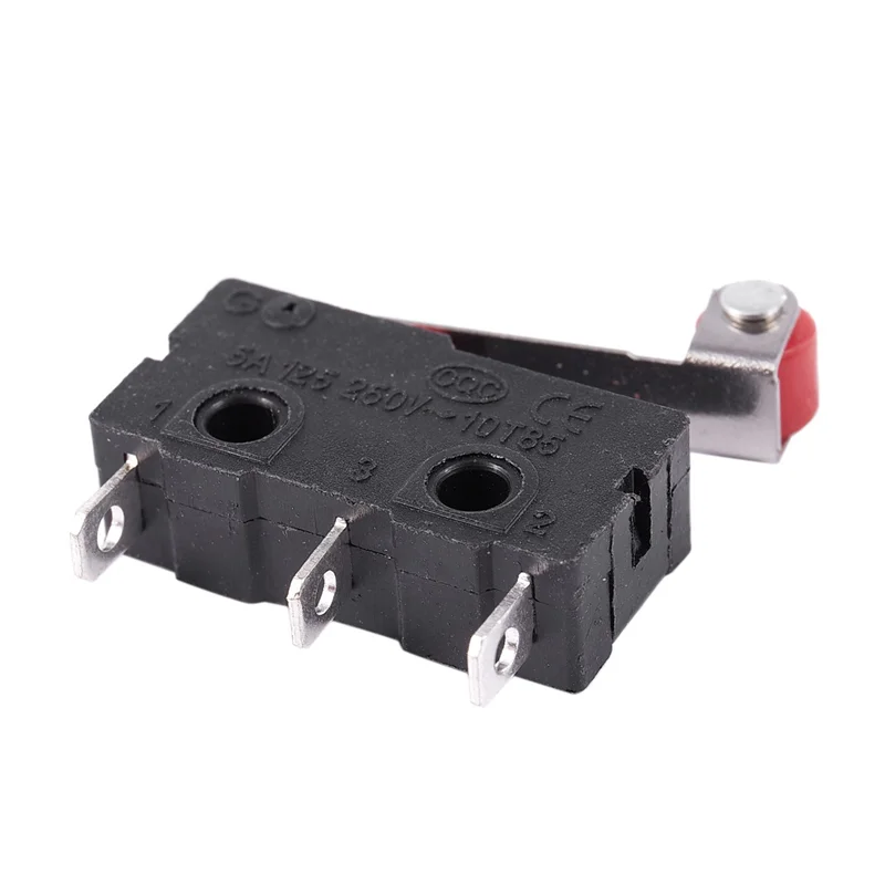 B62B-50Pcs Micro-Roller Lever Arm Open Close Limit Switch Kw12-3 Pcb Microswitch