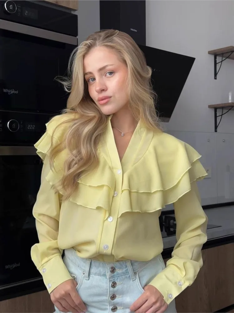 

Women's Clothing Casual New Shirts All-match Solid Color Tops Long Sleeves Simple Style Temperament Commuting Trendy Comfortable