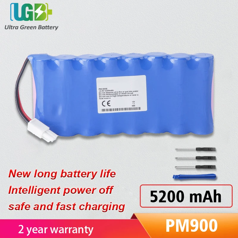 

UGB New PM900 Battery For BIOCARE PM900 4S2P18650 PM900S Vital Signs Monitor battery 5200mAh 14.8V