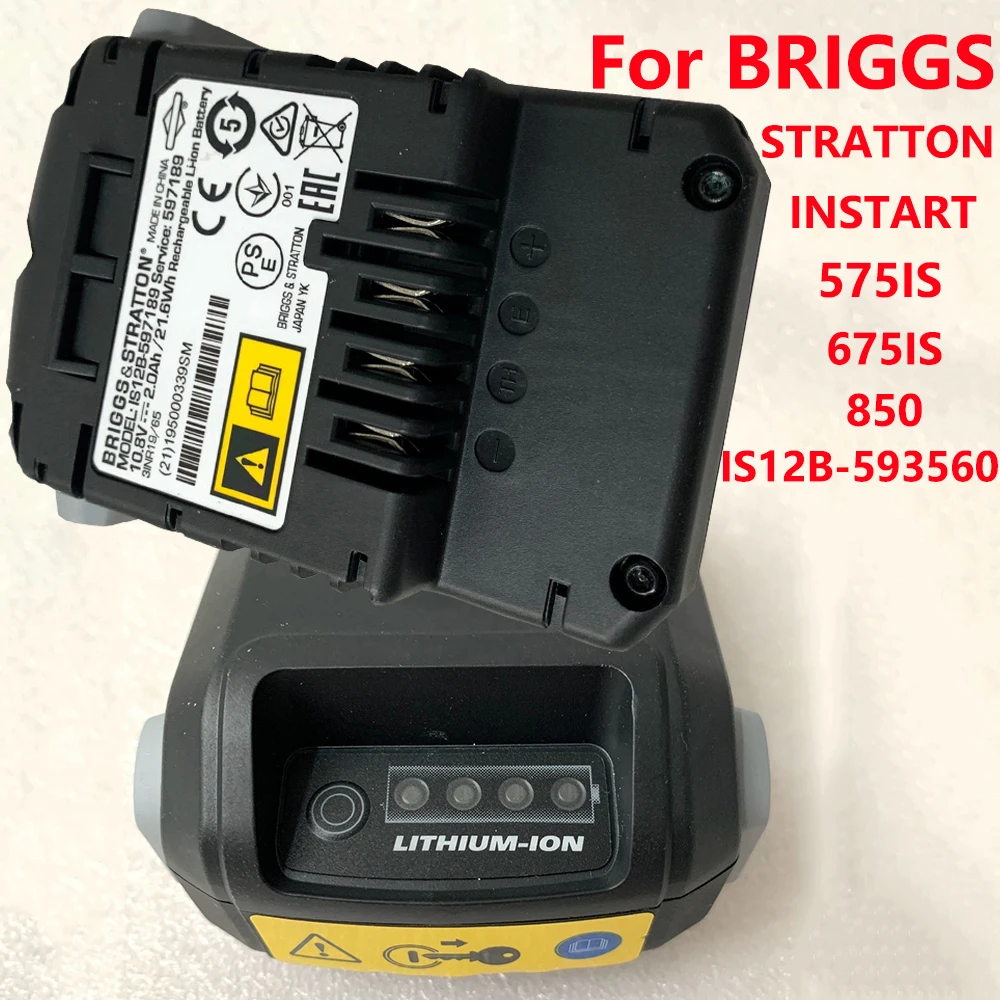 

100%Original Battery 10.8V 1.15-2.0Ah For BRIGGS STRATTON INSTART IS12B-593560 575IS 675IS 850 Electric Mower Power Tool Battery