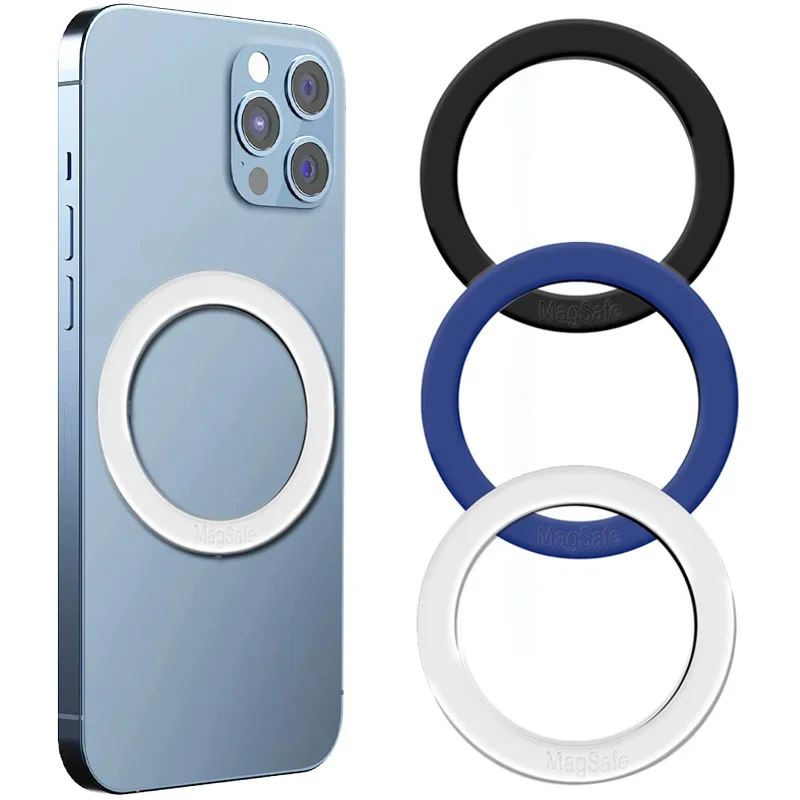 

Liquid Silicone Magnetic Ring for Magsafe Universal Metal Sticker Support Wireless Charger Plate Sheet for Magnet Car Holder